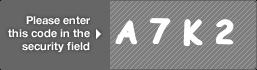 captcha code for visual authentication  letter A number 7 letter K number 2