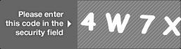 captcha code for visual authentication  number 4 letter W number 7 letter X