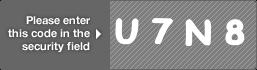 captcha code for visual authentication  letter U number 7 letter N number 8