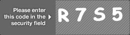captcha code for visual authentication  letter R number 7 letter S number 5