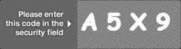 captcha code for visual authentication  letter A number 5 letter X number 9