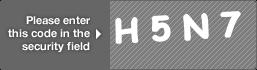 captcha code for visual authentication  letter H number 5 letter N number 7