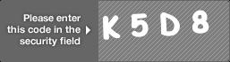 captcha code for visual authentication  letter K number 5 letter D number 8