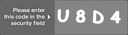 captcha code for visual authentication  letter U number 8 letter D number 4